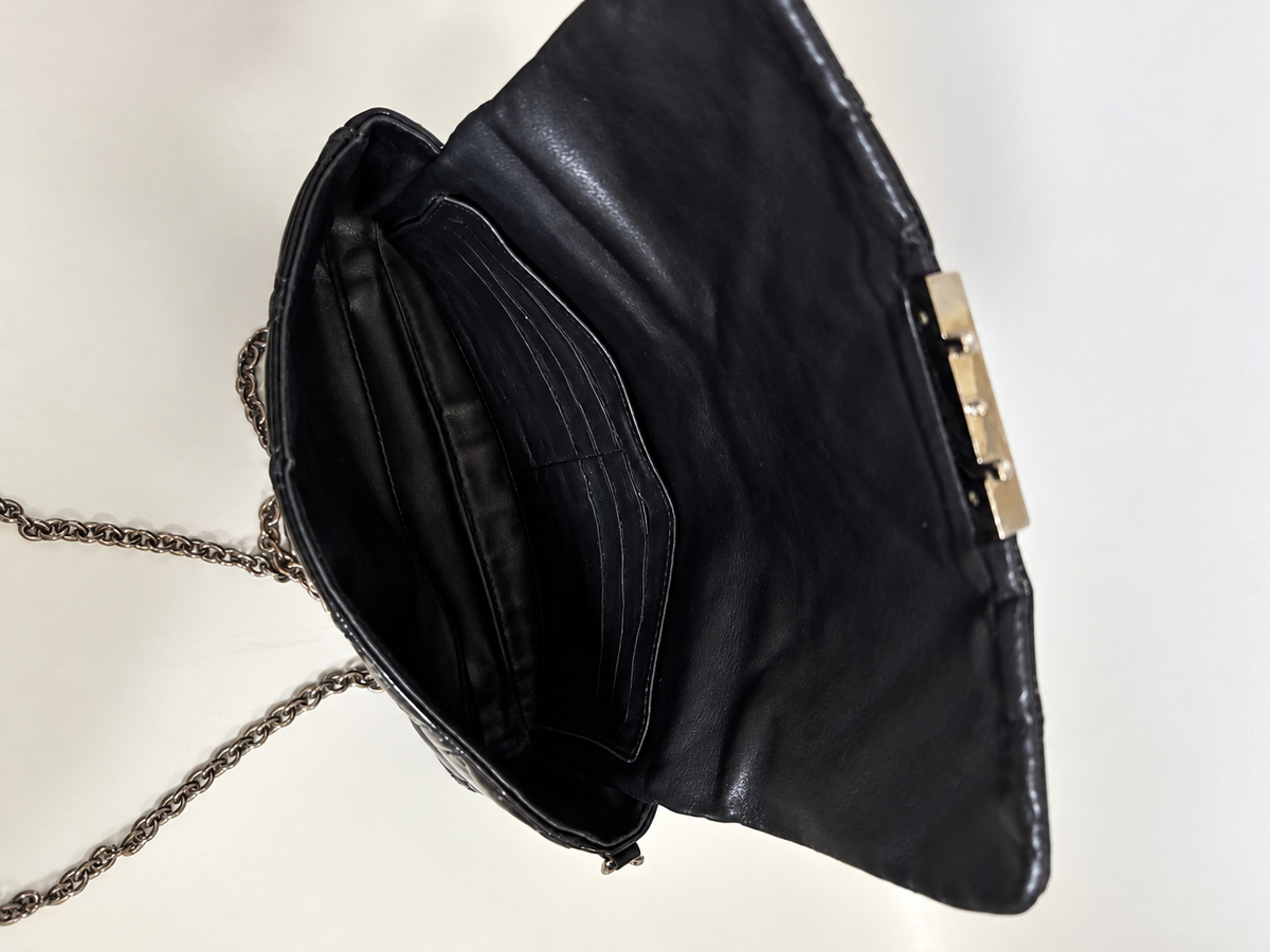 Christian Dior Patent Cannage Mini New Lock Pouch — Black | 2009