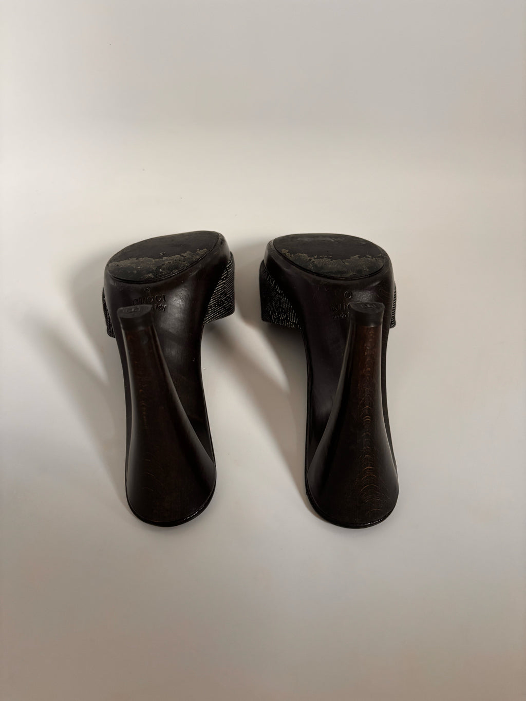 Vintage Gucci GG Monogram Canvas Logo Heeled Mules – Early 2000s | EU 38 / UK 5 / US 7