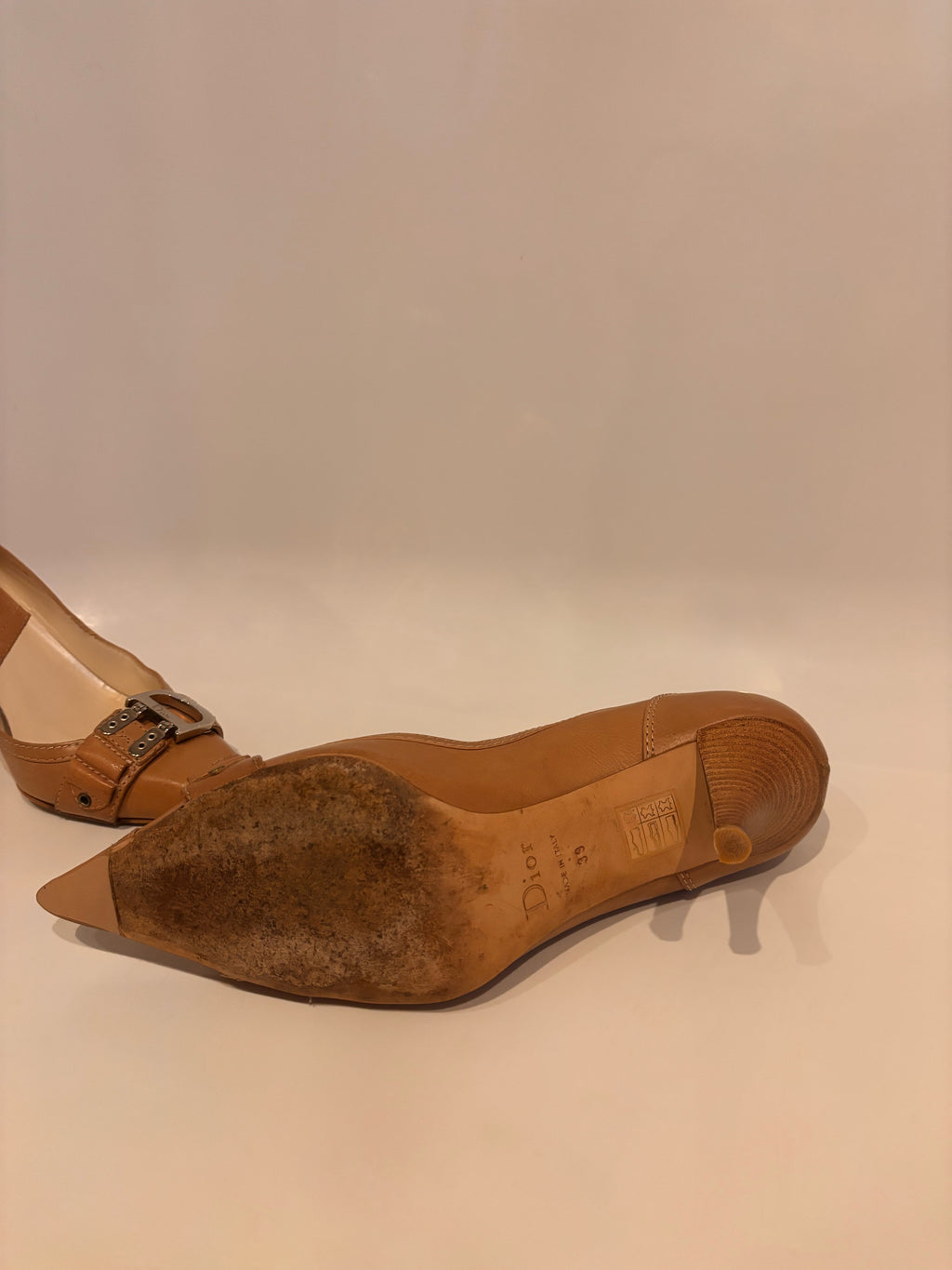 Christian Dior D-Buckle Pointed-Toe Heels | Vintage Early 2000s John Galliano | EU 39 / UK 6 / US 8.5