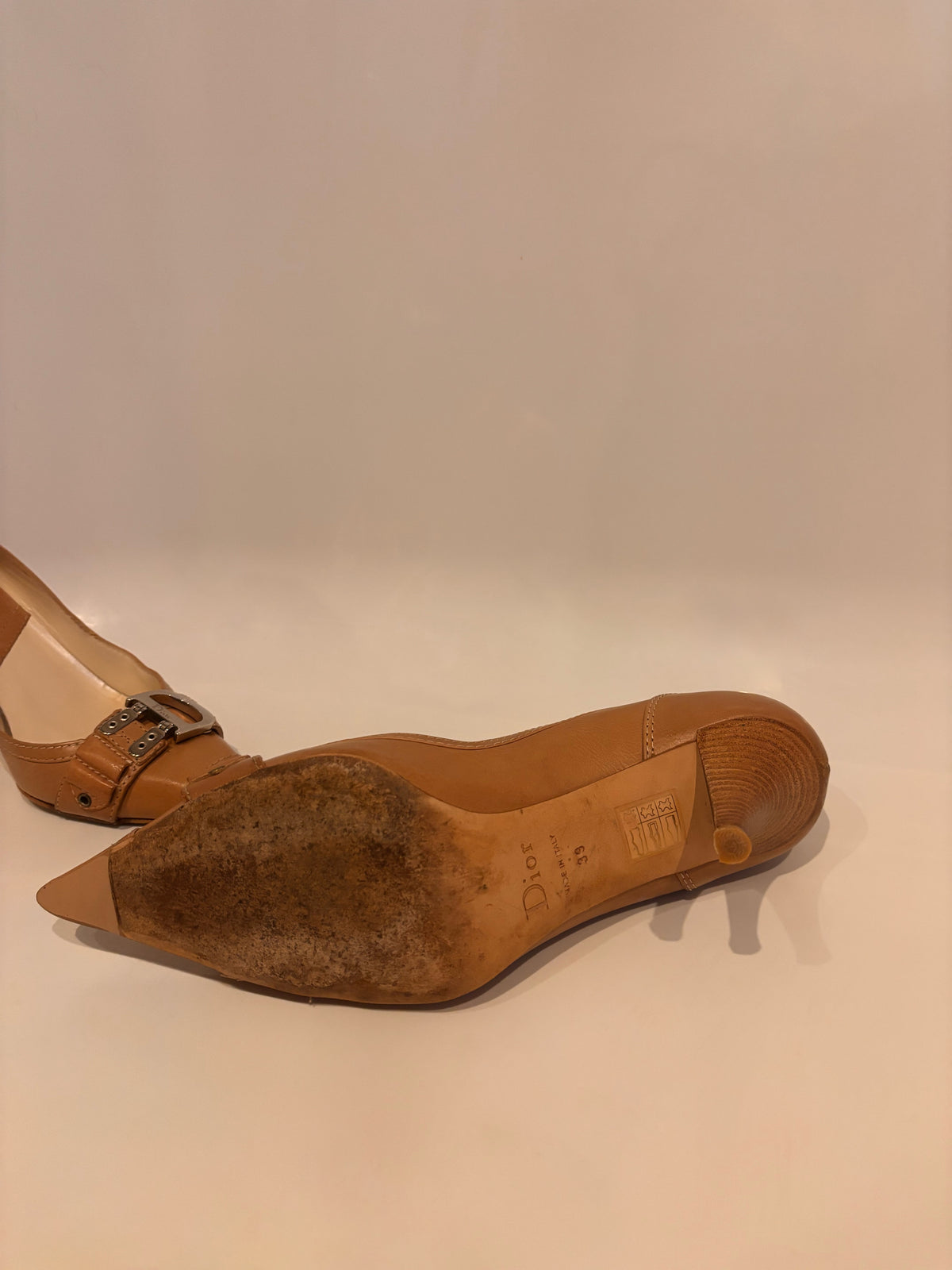 Christian Dior D-Buckle Pointed-Toe Heels | Vintage Early 2000s John Galliano | EU 39 / UK 6 / US 8.5