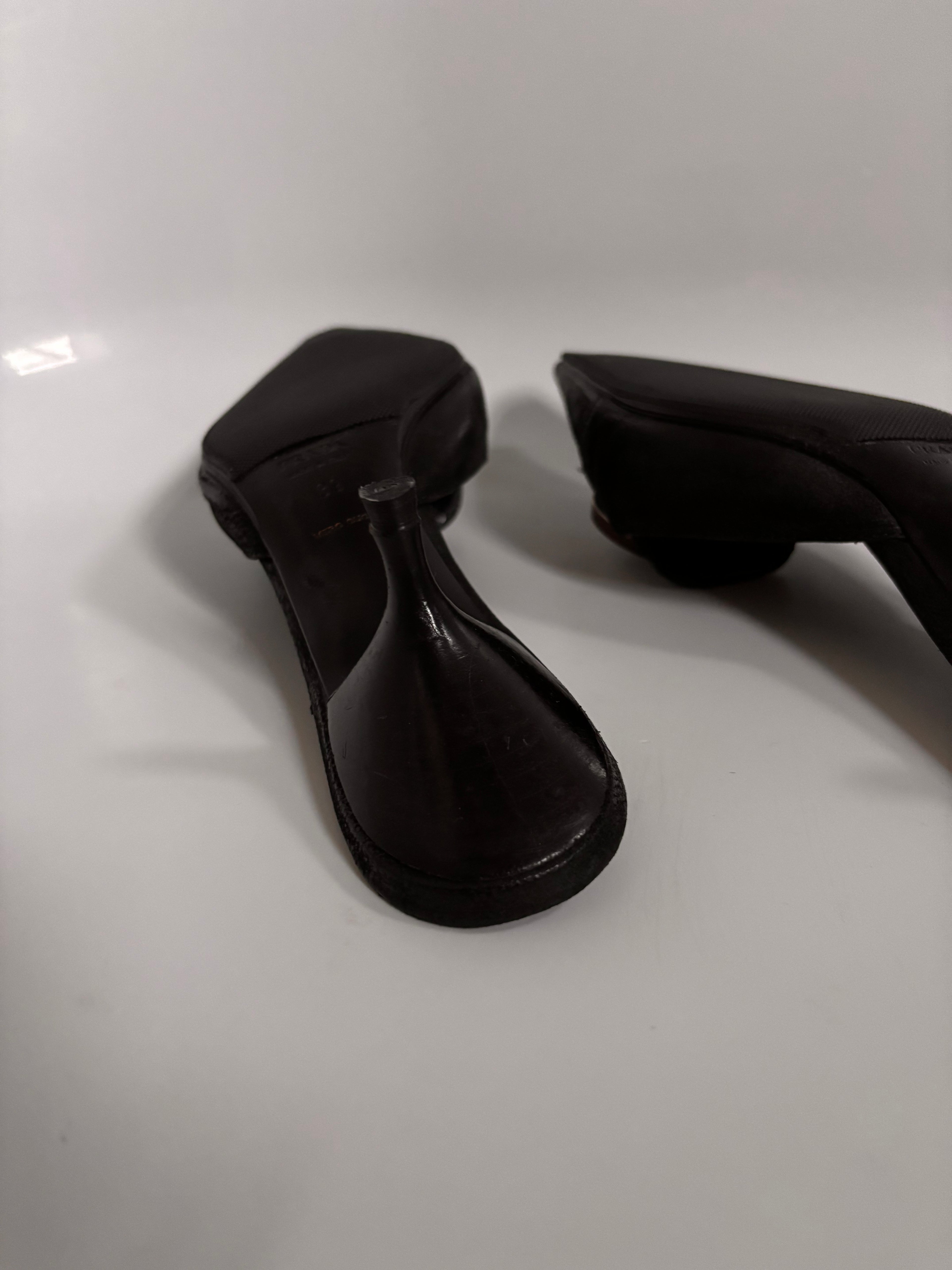 Vintage Prada Pointed-Toe Buckle Mules – Early 2000s | EU 39 / UK 6.5 / US 8.5